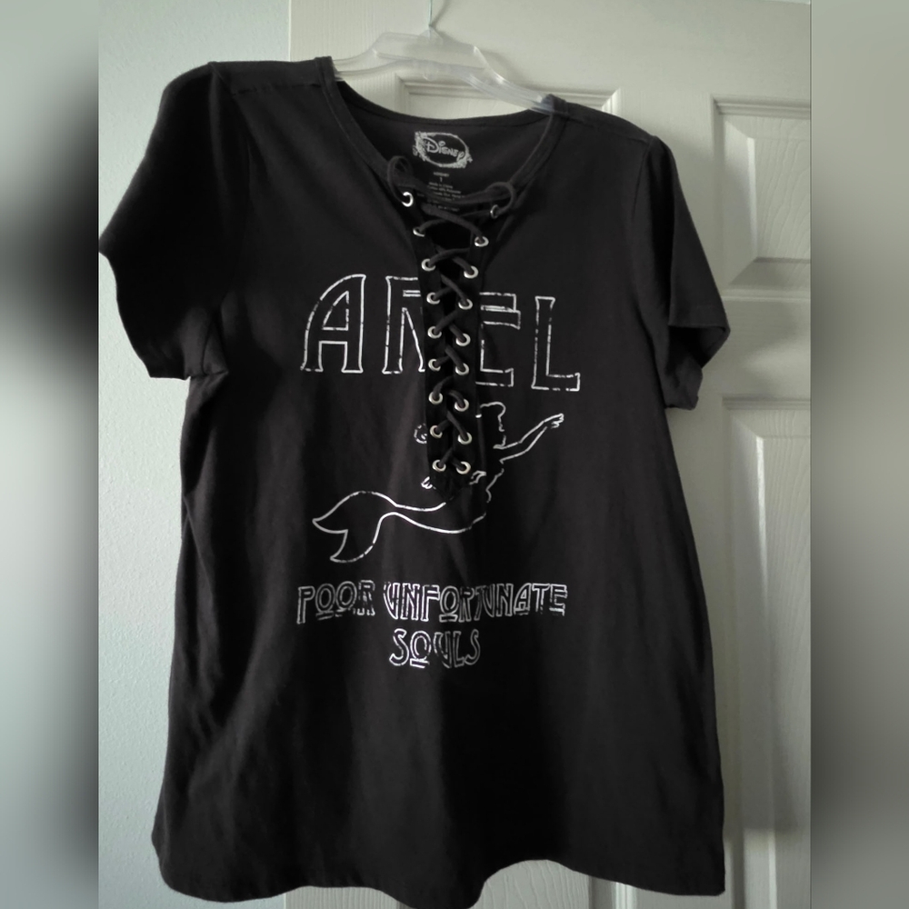 Disney Black Ariel Lace-Up Tee